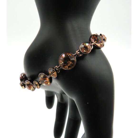 Givenchy Bracelet Womens‎ Crystal Rose Gold Tone Designer Signed Gift Jewelry - Picture 3 of 13